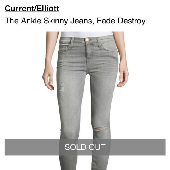 Current/Elliott Grey Skinny Jeans - Picture 2 of 9
